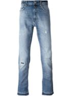 Closed Mid Wash Distressed Jeans, Men's, Size: 33, Blue, Cotton/polyester/spandex/elastane