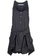 Alexander Wang Poplin Tie Waist Romper - Black