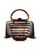 Cult Gaia Tortoiseshell Lilleth Collapsible Mini Bag - Brown