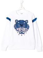 Kenzo Kids Teen Ruffle Details Sweatshirt - White