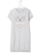 Kenzo Kids - Logo Print Dress - Kids - Cotton/polyester - 16 Yrs, Grey