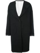 Nostra Santissima Oversized Raw Hem Coat, Women's, Size: 40, Black, Polyamide/wool