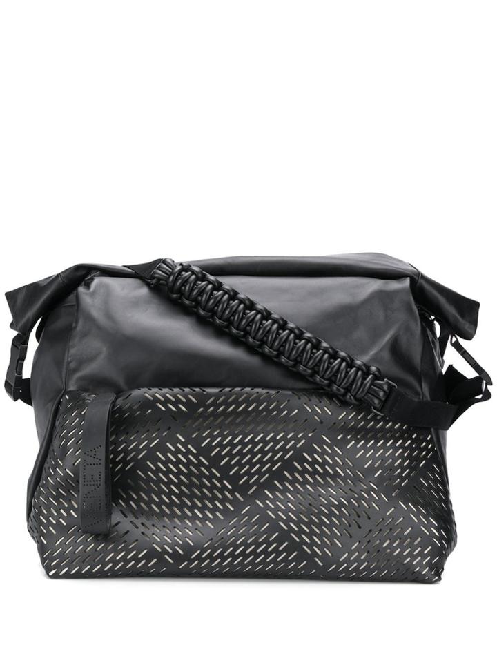 Bottega Veneta Perforated Paper Shoulder Bag - Black