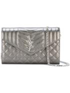 Saint Laurent - Collège Mongram Satchel - Women - Leather - One Size, Grey, Leather