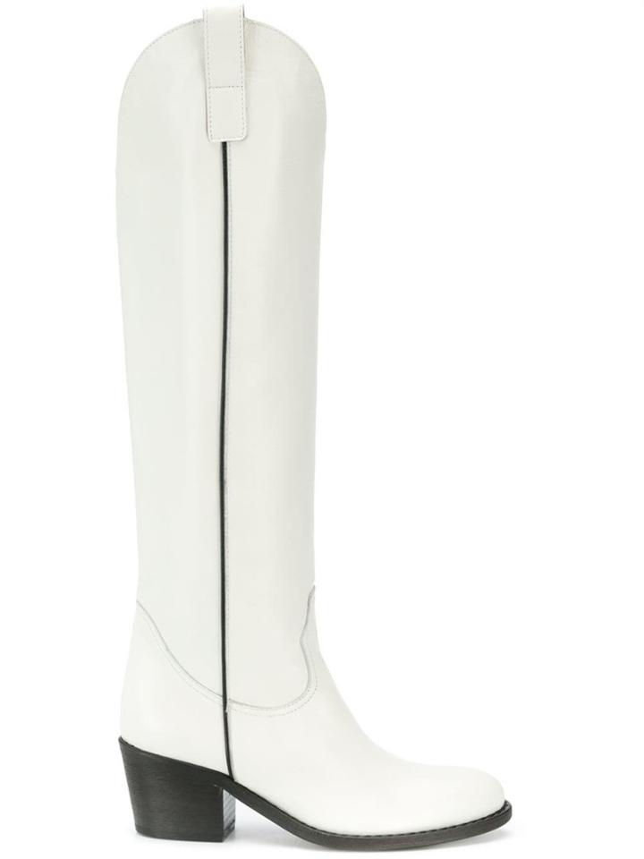 Via Roma 15 High Western Boots - White