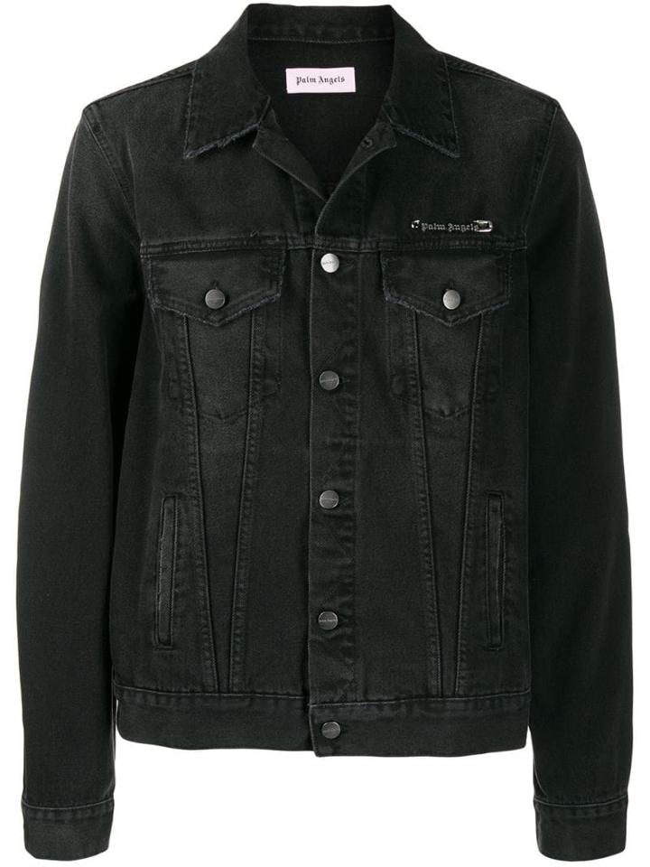 Palm Angels Regular Fit Denim Jacket - Black