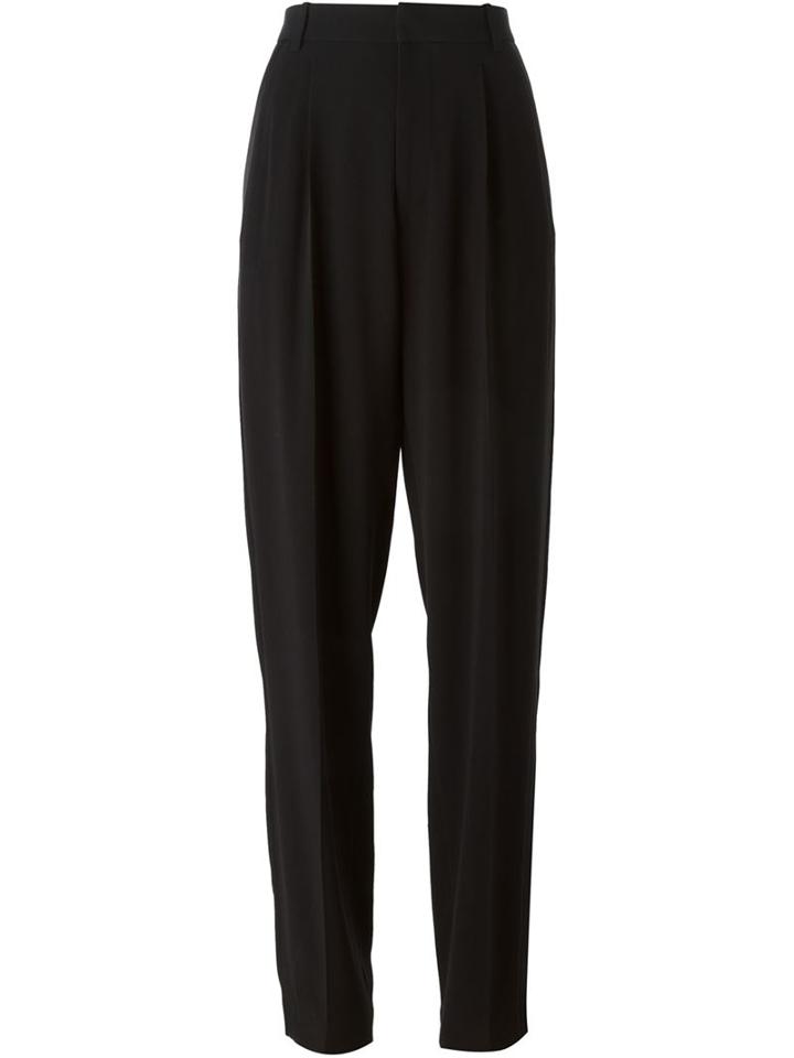 Joseph High Waisted Trousers, Women's, Size: 36, Black, Spandex/elastane/acetate/viscose