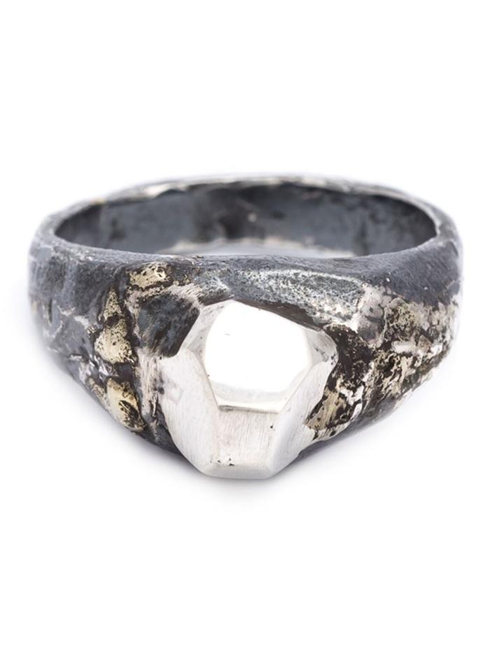 Lee Brennan Design Celtic Ornament Ring, Adult Unisex, Size: 62, Grey, Sterling Silver