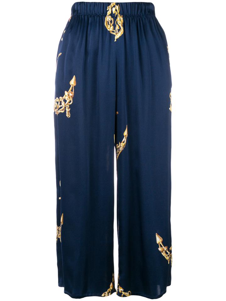 Natasha Zinko Printed Pyjama Pants - Blue