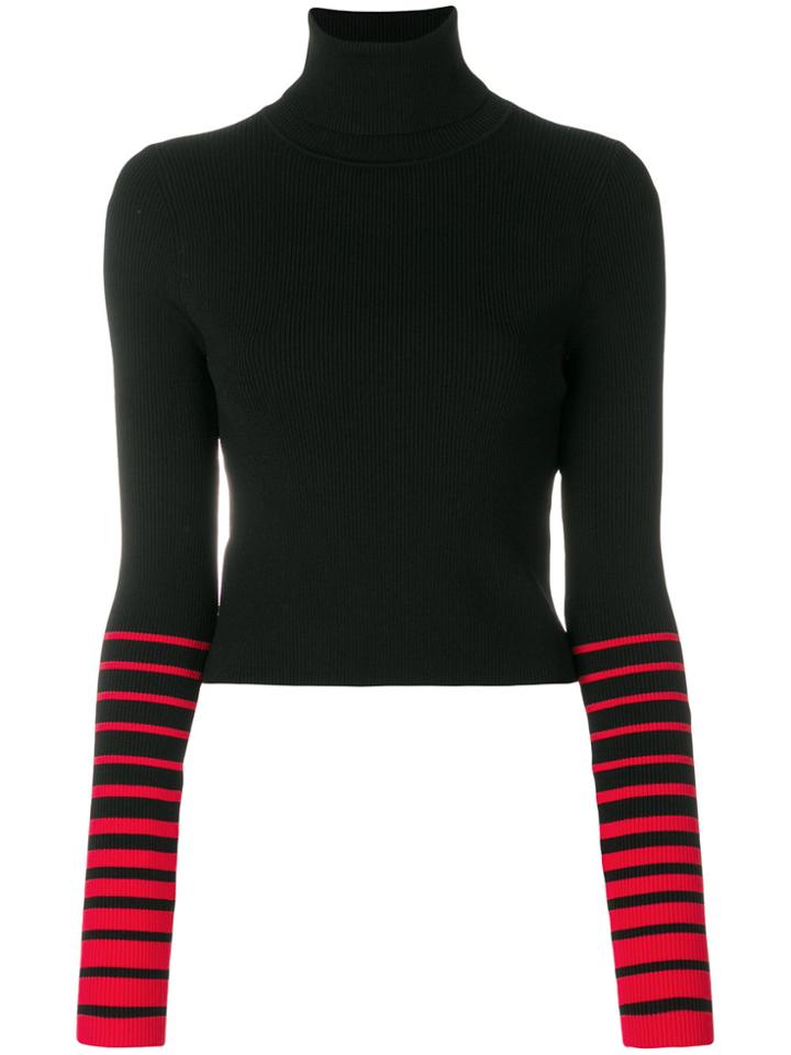 Tommy Hilfiger Tommy X Gigi Striped Sleeve Sweater - Black