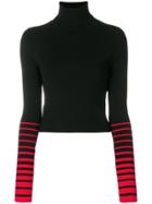 Tommy Hilfiger Tommy X Gigi Striped Sleeve Sweater - Black