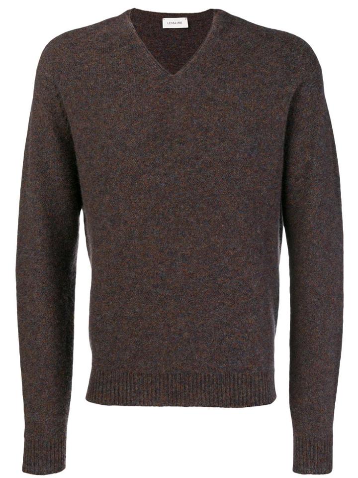 Lemaire V-neck Sweater - Brown