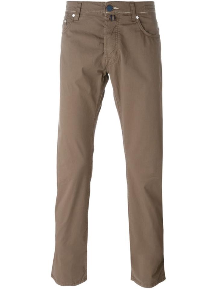 Jacob Cohen Slim-fit Trousers, Men's, Size: 32, Brown, Cotton/spandex/elastane