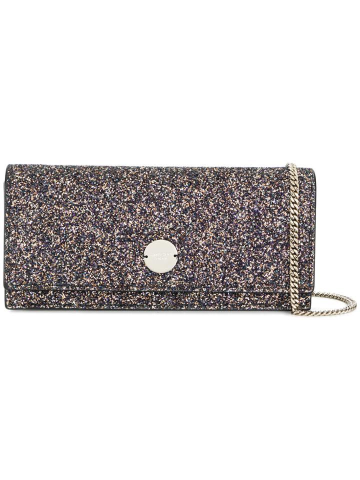 Jimmy Choo Fie Glitter Clutch Bag - Blue