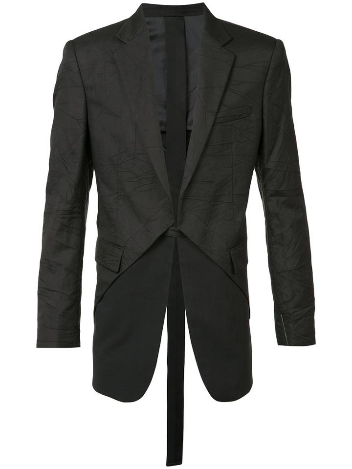 D.gnak - Layered Blazer - Men - Linen/flax/nylon/spandex/elastane - 48, Black, Linen/flax/nylon/spandex/elastane