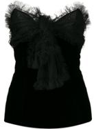 Yves Saint Laurent Pre-owned 1970s Ruffle Trim Top - Black