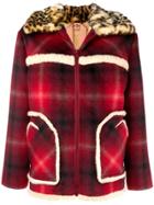 No21 Mixed Pattern Coat - Red