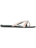 Hermès Vintage Embellished Sandals - Metallic