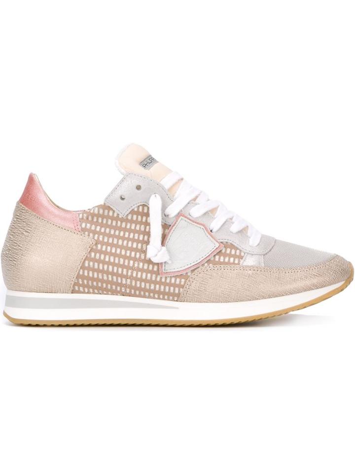 Philippe Model Lace-up Sneakers, Women's, Size: 36, Nude/neutrals, Leather/nylon/rubber