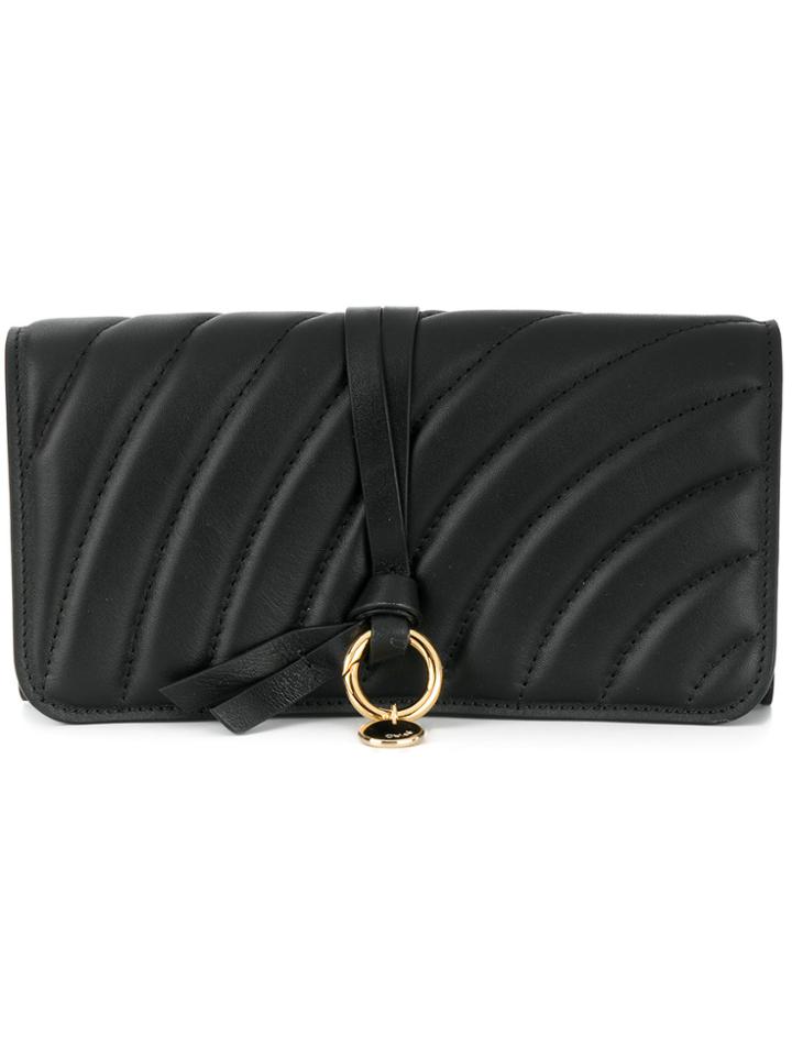 Chloé Alphabet Quilted Wallet - Black