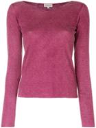 Emporio Armani Pre-owned Long Sleeve V-neck Knitted Top - Pink