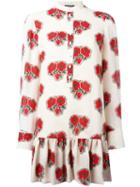 Alexander Mcqueen Floral Shirt Dress, Women's, Size: 40, Nude/neutrals, Silk