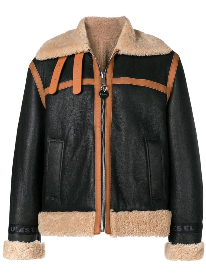 Diesel Shearling Lined Jacket - Black