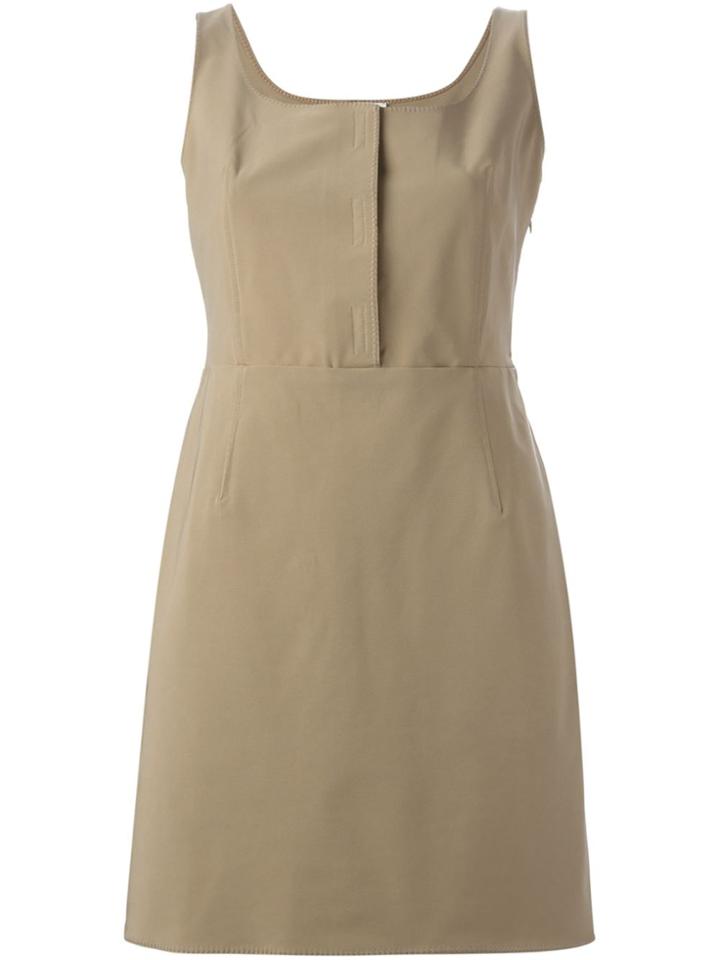 Prada Vintage Belted Classic Dress - Nude & Neutrals
