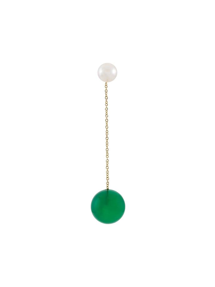Delfina Delettrez Virus Agate Earring - Green