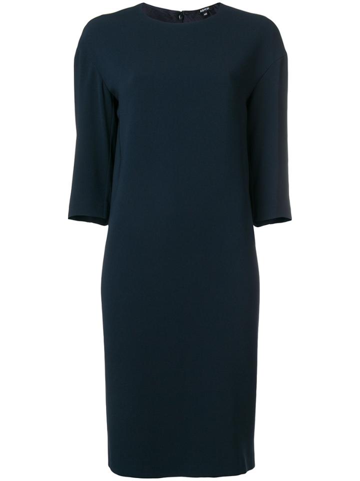 Aspesi Straight Fit Midi Dress - Blue