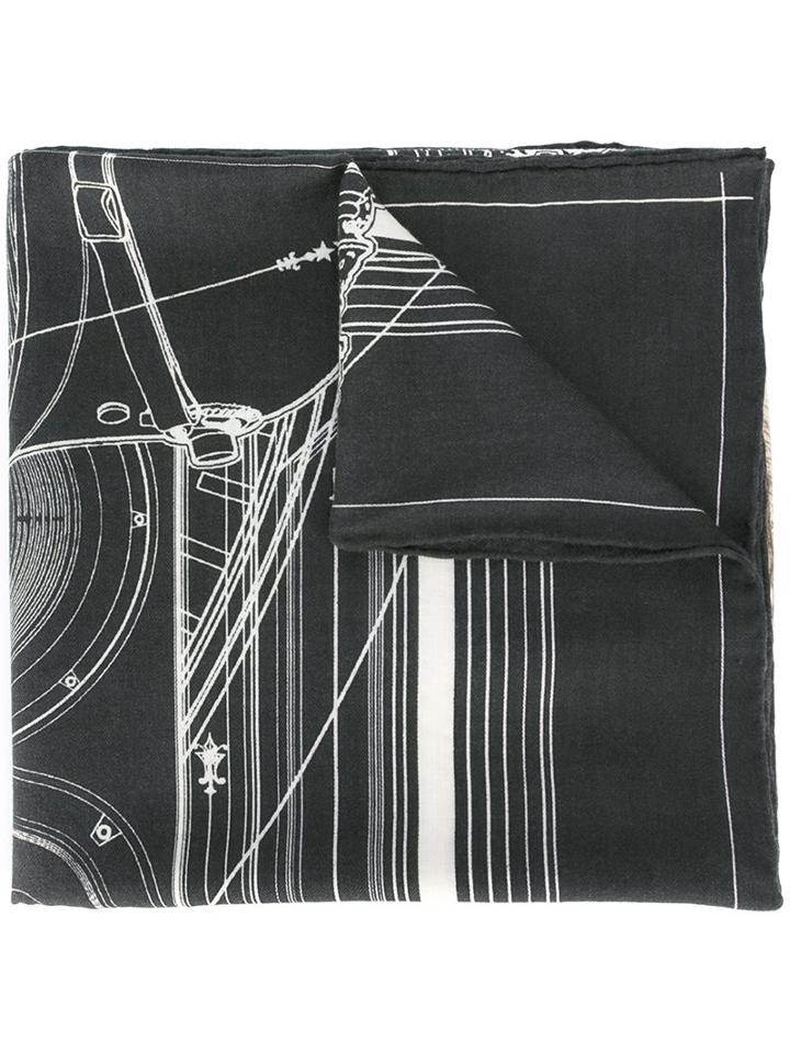Givenchy Cobra Print Scarf, Men's, Silk/cashmere