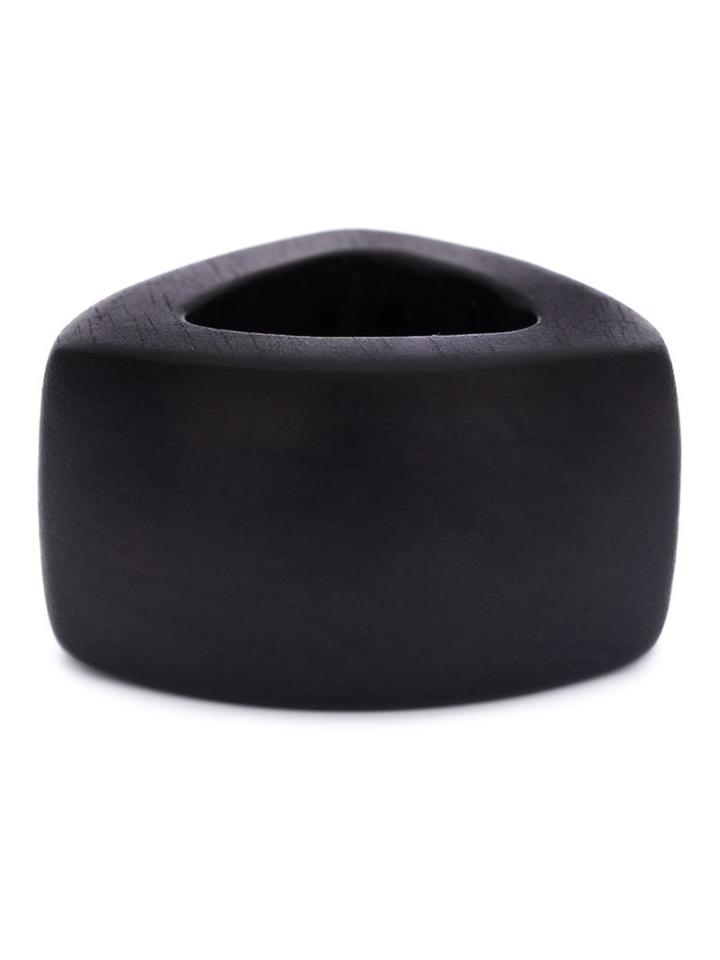 Monies Rounded Triangle Ring, Women's, Size: Medium, Black