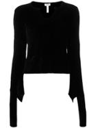 Loewe Asymmetric Knitted Sweatshirt - Black