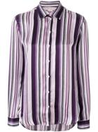 Massimo Alba Striped Long Sleeved Shirt - Pink & Purple