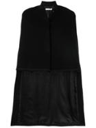 Givenchy Asymmetric Cape Coat - Black