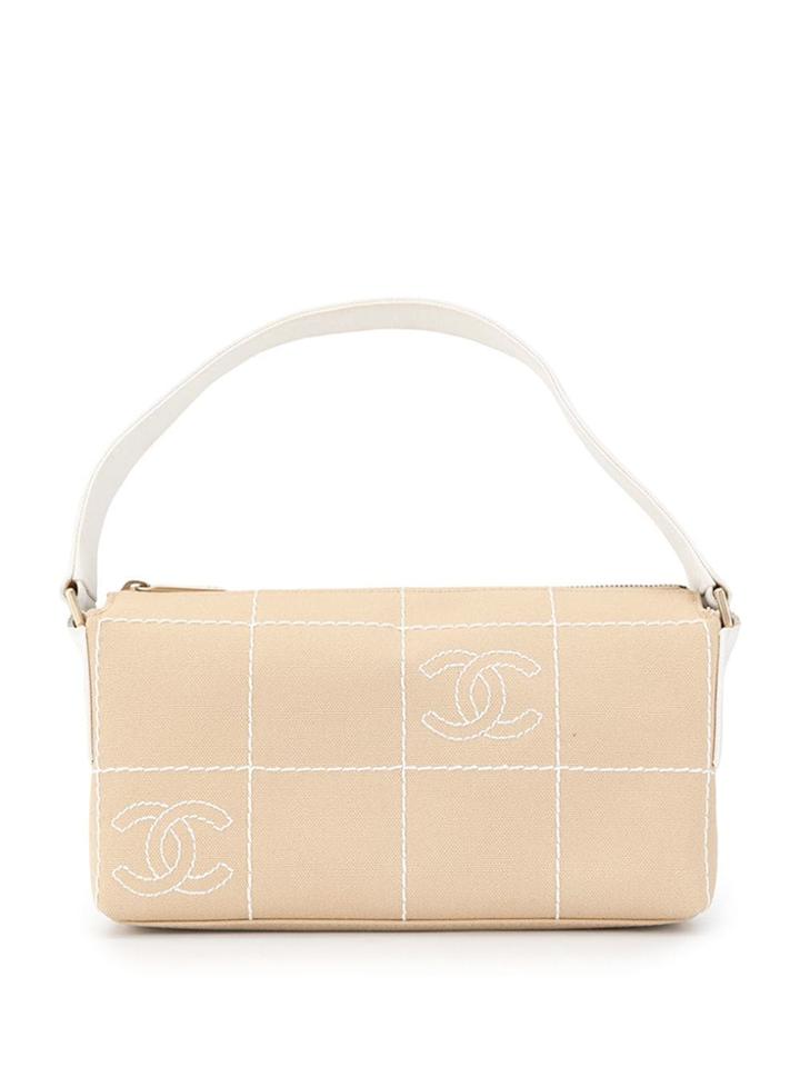 Chanel Vintage Small Cc Logo Handbag - Neutrals