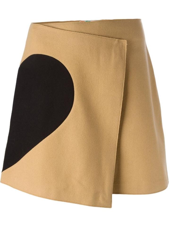 Msgm Heart Wrap Skirt