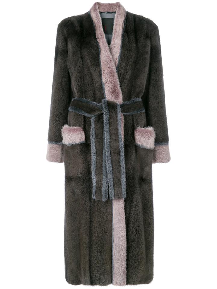 Liska Blanka Fur Coat - Brown