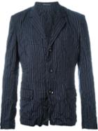 Yohji Yamamoto Creased Striped Blazer