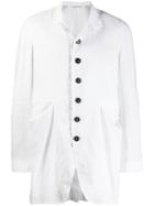 Ann Demeulemeester Curved Button Up Jacket - White