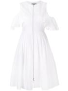 Dice Kayek Cold Shoulder Flared Dress - White