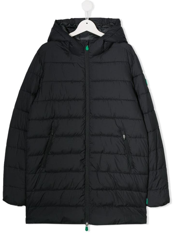 Save The Duck Kids Teen Hooded Padded Coat - Grey