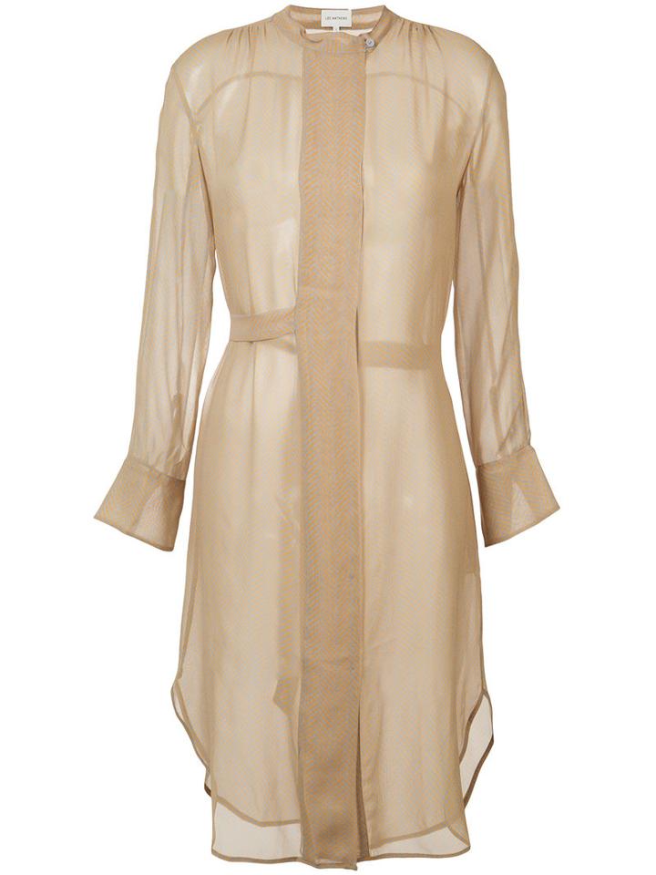 Lee Mathews - Elsa Dress - Women - Silk - 1, Nude/neutrals, Silk