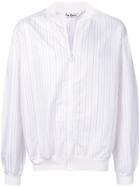 Pierre Cardin Vintage 1980's Striped Bomber Jacket - White