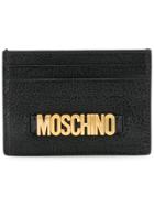 Moschino Logo Plaque Cardholder - Black