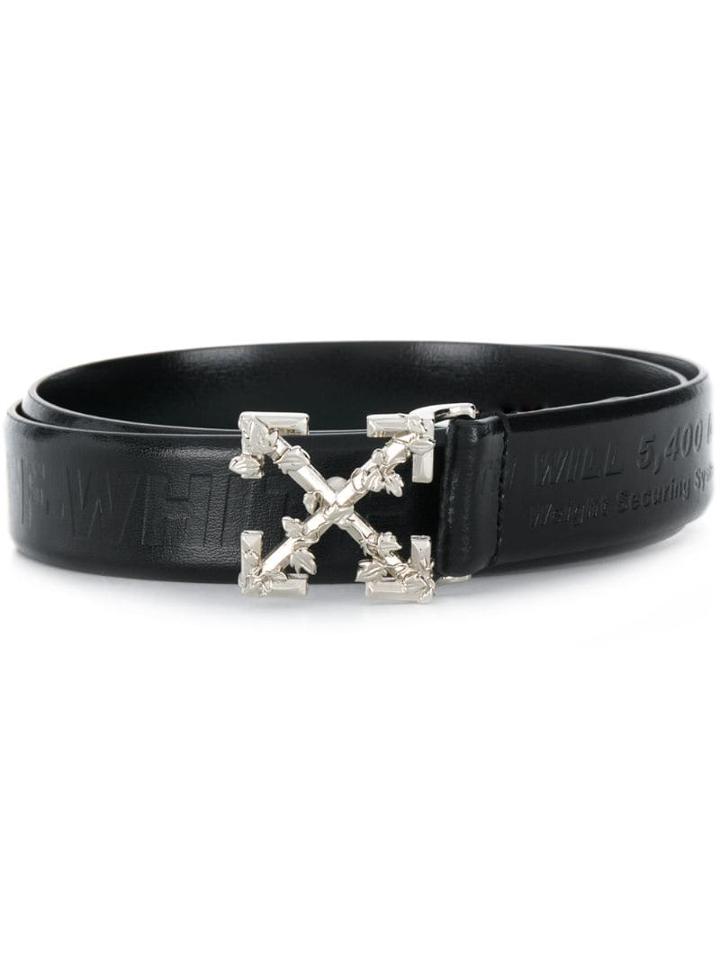 Off-white Logo Buckle Belt - Black