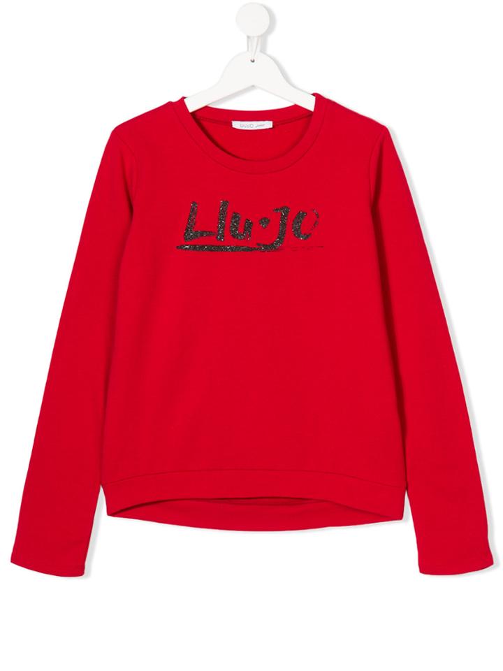Liu Jo Kids Long Sleeved Logo T-shirt - Red