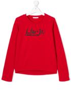 Liu Jo Kids Long Sleeved Logo T-shirt - Red