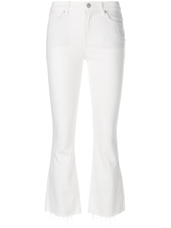 All Saints Cropped Flared Jeans - White