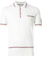 Moncler Gamme Bleu Contrast Trim Polo Shirt, Men's, Size: Xl, Nude/neutrals, Cotton